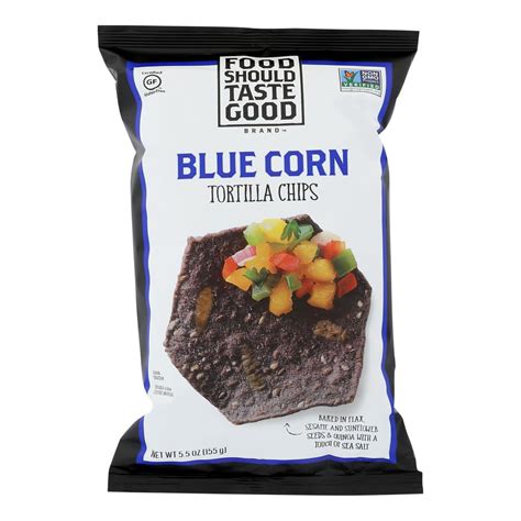 Food Should Taste Good Blue Corn Tortilla Chips - Blue Corn - Case Of ...