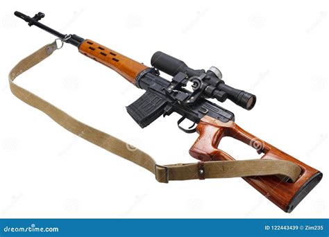 SVD sniper rifle stock image. Image of scope, metal - 122443439