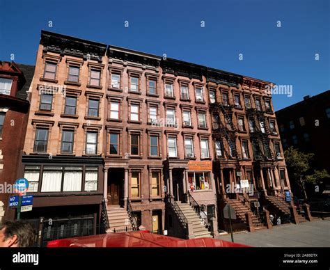 Facade of an apartment, 122nd Street at Malcolm X Boulevard (Lenox ...