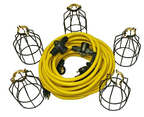 Lind Equipment TLS-50MG String Light, 50ft, 5 Sockets, Metal Guards ...