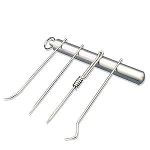 ZIBUYU® Stainless Steel Toothpicks Set for Men and Women Reusable ...