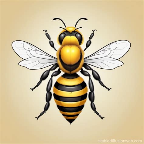 Cartoon Queen Bee's Back View | Stable Diffusion Online