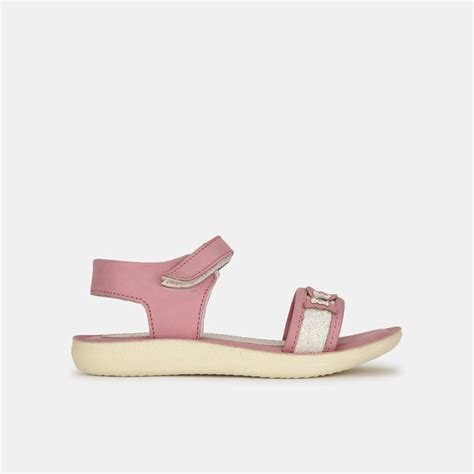 Bubblegummers pink casual sandals with velcro closure for kids | Bata