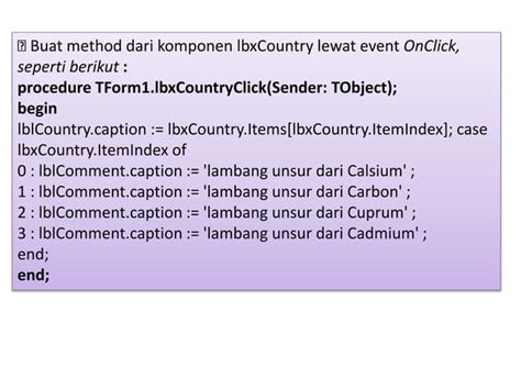 Image result for Contoh Kodingan Bahasa Delphi