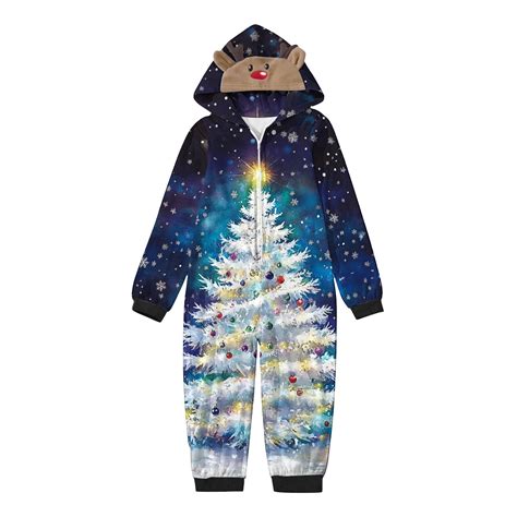 TFEOQRY Children Christmas Pajamas for Family Cute Christmas Tree ...