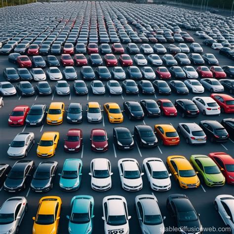 Vibrant Cars Forming a Percentage Sign | Stable Diffusion Online