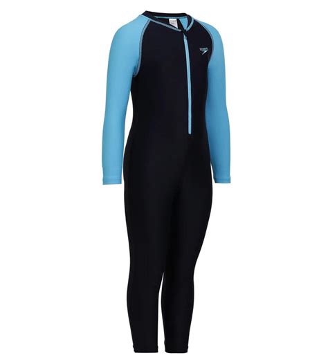 Buy Speedo Color Block All In One Suit Truenavy-Picton-Blue Swimwear ...