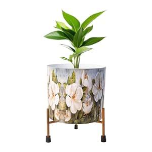 Peng Essentials Metal Flower Vase Planter Pot with Iron Stand | Pots ...