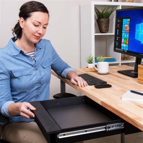 Penn Elcom Under Desk Laptop Drawer, Lockable, for 17” Laptops ...