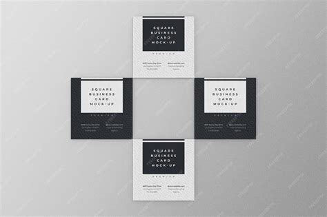 Premium PSD | Square business card mockup psd template