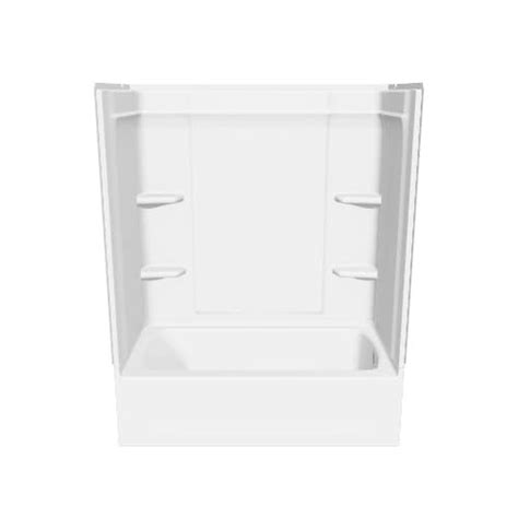 Sterling Ensemble 32-in W x 60-in L x 75-in H White 4-Piece Bathtub and ...