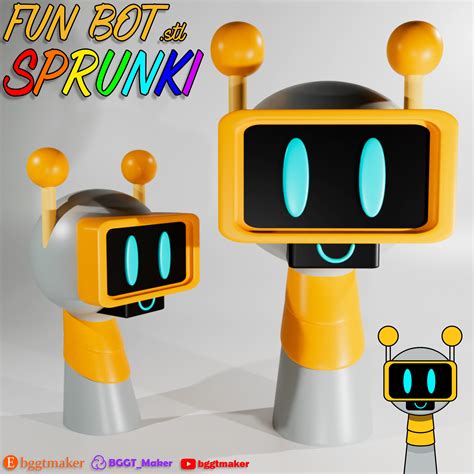 Archivo STL FUN BOT SPRUNKI INCREDIBOX ROBOT | Sprunki 3D Model STL Fan ...