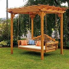 pergola swing garden swing a small wooden pergola near trees pergola swing garden swing a small wooden pergola near trees