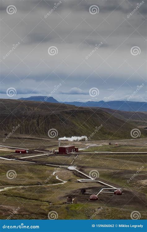 Thermal Steam Power Plant Iceland Landscape Energy Stock Photo - Image ...