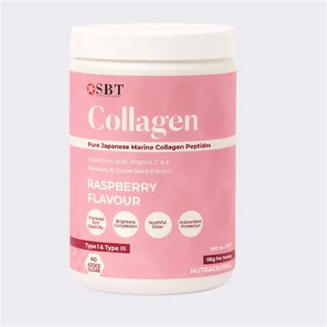 SBT Marine Collagen Powder | Raspberry Flavour | Japanese Collagen Pep ...