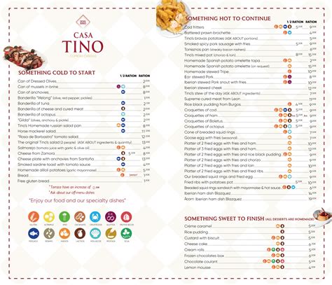 Menu | Casa Tino