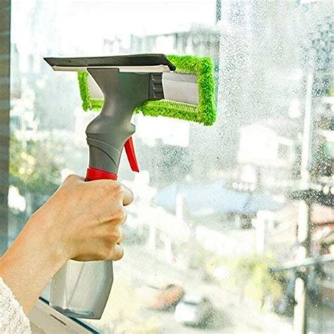 DPISZONE 3 in 1 Plastic Easy Glass Spray Type Cleaning Brush Wiper ...