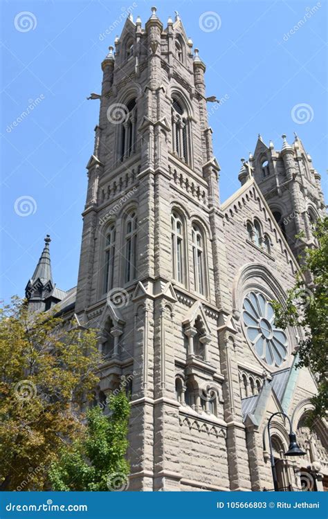 Cathedral of the Madeleine in Salt Lake City Stock Image - Image of ...