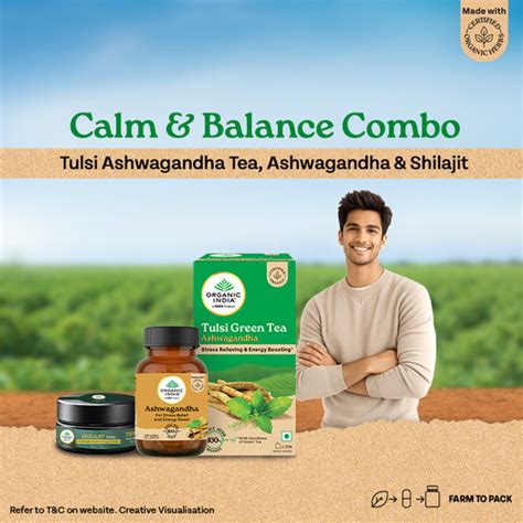 Calm & Balance Combo | Tulsi Ashwagandha Tea, Ashwagandha & Shilajit ...