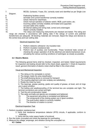 Image result for Electrical Testing Procedure