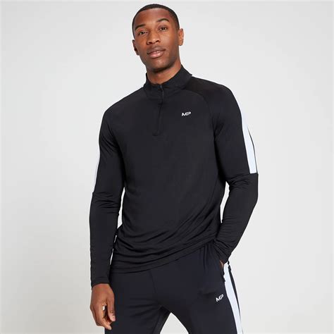 MP Men's Tempo 1/4 Zip Top - Black | MYPROTEIN™