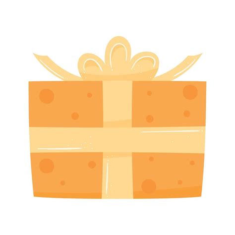 orange gift box present 13908404 Vector Art at Vecteezy