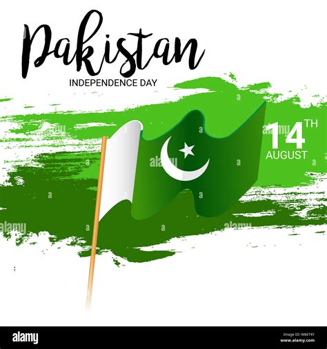 Celebrating Pakistan Independence Day creative vector illustration. 14th August pakistan ...