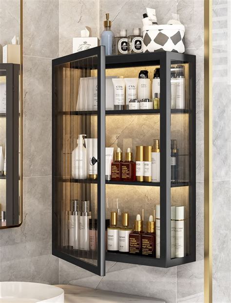 3 Tier Wall Mounted Bathroom Cabinet Kitchen Cabinet Shelf Steel ...