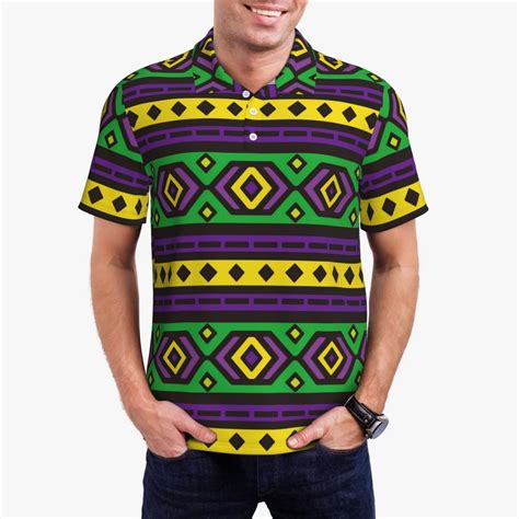 Polo Shirts for Men - Carnival Mardi Gras Soft Comfort Breathable ...