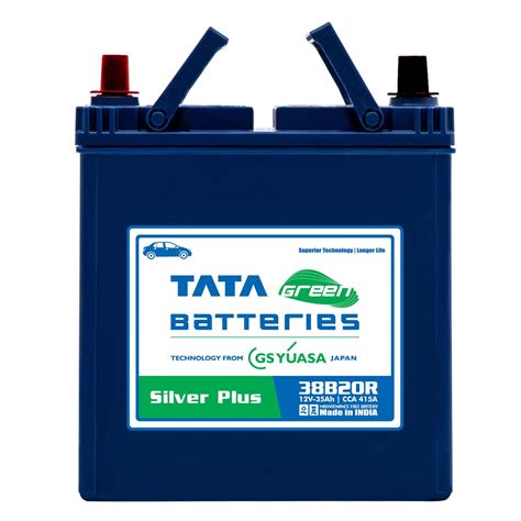 Tata Green Batteries 1419511265 Silver Plus 38B20R 12V 35Ah Car Battery ...