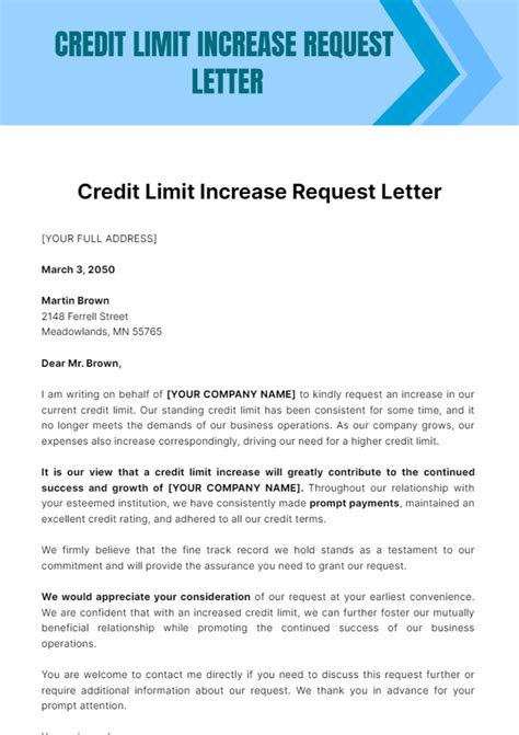 Credit Limit Increase Letter Sample at netchrisblog Blog