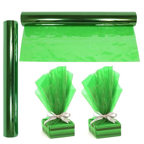 Cellophane Wrap Roll Green | 100ââ‚¬â„¢ Ft. Long X 16ââ‚¬Â in. Wide | 2 ...