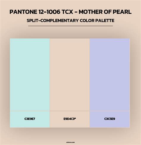 PANTONE 12-1006 TCX - Mother of Pearl color palettes - colorxs.com