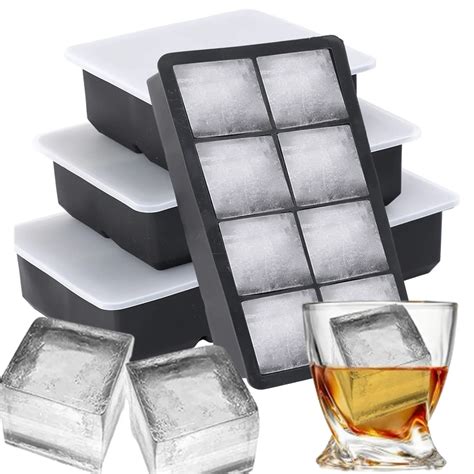 Wholesale Silicone Ice Cube Tray Mold Square Ice Cube Tray Durable ...