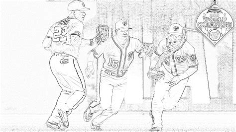 Baseball Team Mlb Coloring Pages Activity Pages | Washington Nationals