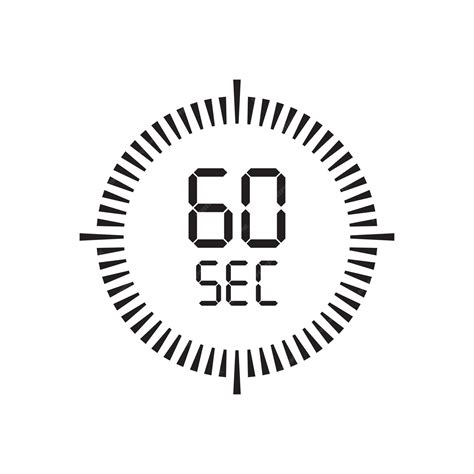 60 second timer clock icon template for graphic and web design vector ...