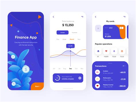 Finance app - Mobile app | Finance app, Banking app, App design inspiration