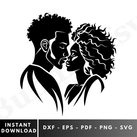 Beautiful Afro Couple SVG - Romantic Digital Design - Afro Love Svg - Couple SVG - Afro Svg ...