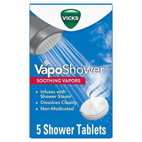 Vicks Vaposhower Soothing Non-medicated Vapor Steam Shower Tablets ...