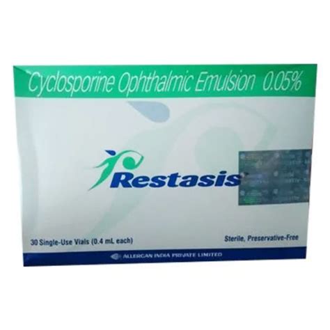 Restasis Ophthalmic Emulsion 30x0.4 ml | Uses, Side Effects, Price ...