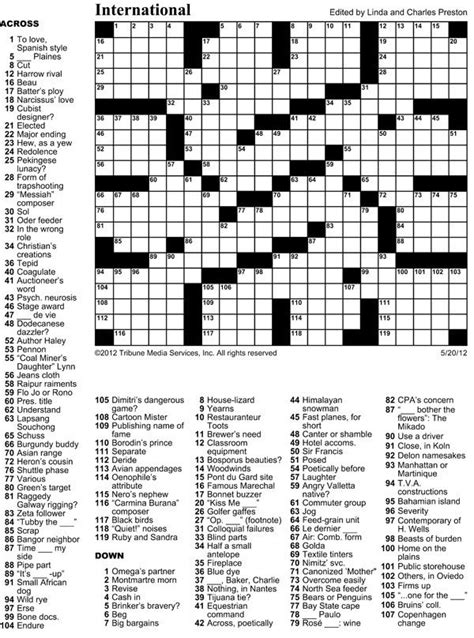 May 23 crossword puzzle - INDY Week