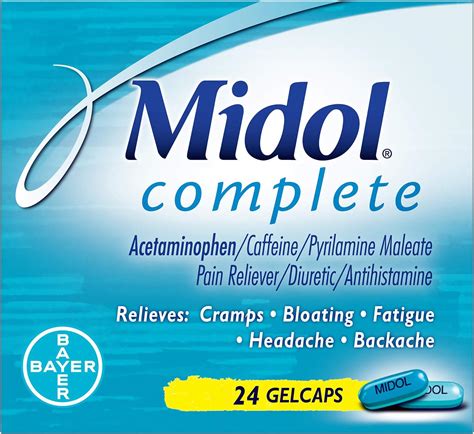 Midol Complete Menstrual Period Symptoms Relief Including Premenstrual ...