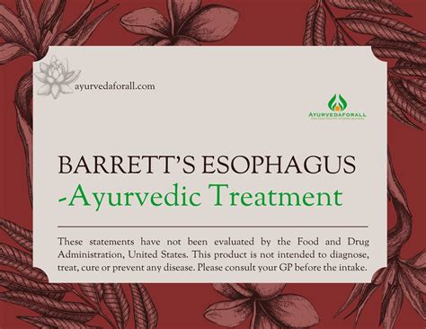 BARRETT’S ESOPHAGUS- Ayurvedic Treatment, Diet, Exercises, Research