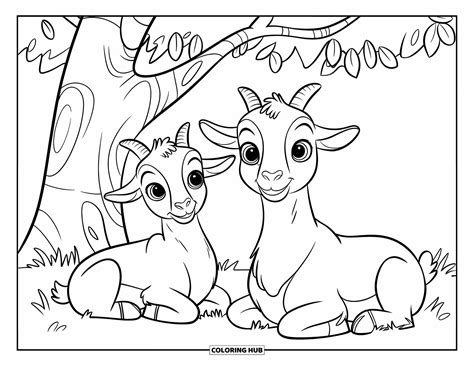 115+ Goat Coloring Pages for Kids & Adults (Free Printable PDFs)