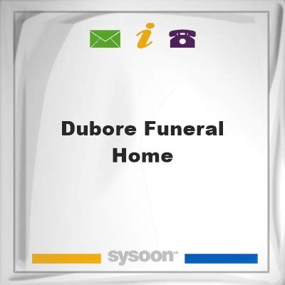 DuBore Funeral Home, Directory 9041 - Sysoon