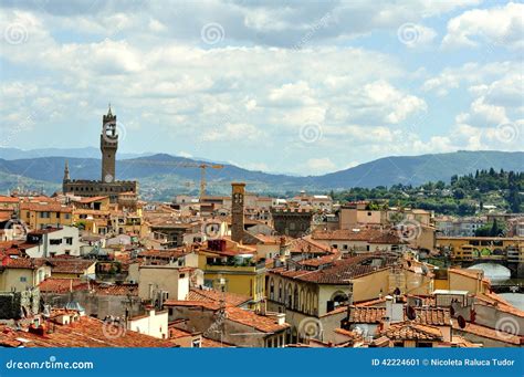 Florence Roofs in City Center , Italy Stock Image - Image of landmark ...