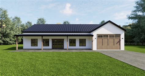 House Plan, Barndominium Plan, 3 Beds 2 Bath With Garage Shop, 43'X70 ...