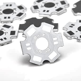 Chanzon 25pcs 1W 3W 5W LED Heat Sink (4 pin White) Aluminum Base Plate ...