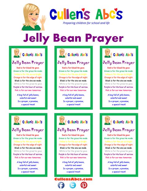 Easter Jelly Bean Prayer Free Printable These Are All Available Free On ...