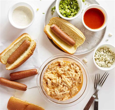 Buffalo Chicken Hot Dog - i am baker